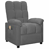 BULANED Massagesessel, Relaxsessel, Fernsehsessel, Kinosessel, Relaxliege Wohnzimmer, Stillsessel, Massagestuhl, Recliner Chair, Elektrischer Sessel, Einzelsessel, Hellgrau Stoff