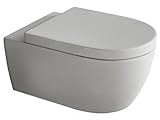 SSWW by Aqua Bagno Design Hänge Wc Spülrandlos Toilette inkl. Wc Sitz mit Softclose Absenkautomatik + Abnehmbar