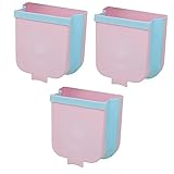 YARNOW 3 Stück Mülleimer Zum Aufhängen Wohnzimmerkorb Aufbewahrungseimer Auto-Mülltonne Kunststoff-Mülleimer Behälter Für Lebensmittel Hängende Mülltonne Hängende Mülltonne