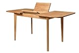 Nordic Story Esstisch France (ausziehbar) • Tisch für Küche, Esszimmer & Wohnzimmer • Massivholz (Eiche) • Eiche Natur • Holztisch (120-160 x 80 x 75 cm) • 4-8 Personen