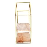 Artibetter Wandregal Goldene Wandregale Holzdekor Metallregale Regale Mit Metallrahmen Schwebendes Holzregal Wandpflanzenregale Metallrahmen Wandregal Hängendes Wandregal Goldenes