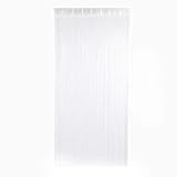 OKBY Fenstervorhang - Schnur Quaste Kettentür Fenstervorhang für Schlafzimmer Cafe(Weiß)