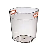 Eiseimer Grauer Acryl-Eiskübel mit Griff, Champagner-Eimer aus Kunststoff, Dicker, transparenter Getränkebehälter, Dicker Weinkühler-Eimer for Bar, Zuhause, Partys Eisbehälter/Sektkühler Schale (SI