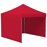 Vispronet Profi Faltpavillon/Faltzelt Basic 3 x 3 m, rot (3 Zeltwände) - weitere Farben und Größen lieferbar