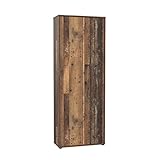 FORTE TEMPRA 2 Schrank mit 2 Türen, Holzwerkstoff, Old Wood Vintage, 73.7 x 197.5 x 34.8 cm