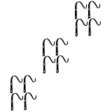 YARNOW 12 Stück Blumenkorb-Haken Wandhaken Vogelhäuschen-Aufhänger Für Draußen Hängende Pflanzgefäße Outdoor-Hängehalterung Metallhaken Hängekorb-Haken Bonsai-Eisenrahmen Schwarz