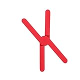 Yue668 Zusammenklappbare Kreuz Design Silikon Untersetzer Hot Pad Topflappen (Rot)