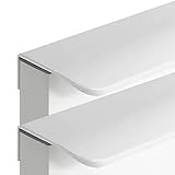 Aluminiumlegierung Unsichtbare Griffe Möbelgriffe Schrankgriffe Verdeckter Schubladengriff Fingerkantenzuggriff Kabinett Griffe Weiß 2 Stück (Hole distance 320mm)