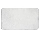 MIULEE Teppich Badematte Badezimmerteppich Bettvorleger rutschfest Badteppich Badvorleger Saugfähige Duschvorleger Waschbar Fussmatte für Wohnzimmer Schlafzimmer Badezimmer 70x120 cm Weiß