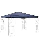 QUICK STAR Ersatzdach für Blätter Pavillon 3x3m Pavillondach Grau Ersatzbezug