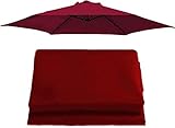 SEVEEZ 2m/2,7 M/3m Sonne Regenschirm Ersatztuch, Ersatzgewebe Garten Parasol Baldachin Abdeckung Für 6 Arm/8 Arm Parasol, wasserdichte UV -Schutzwegabdeckung