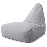 GAGALU Lazy Schlafsofa Sitzsackbezug, Sitzsackliege, Weicher Sitzsackstuhl mit Unabhängigem Innentank, für Wohnzimmer Schlafzimmer - Baumwoll-Leinen-Reißverschluss Leicht Waschbar,Light Grey