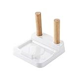 PAREKS Hölzerner Topfständer, Löffelhalter, Pfannendeckel, Deckelablage, Ständer for Heimgeräte, Abflussregal, die Ware for Küchenzubehör