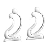 COHEALI 2 Stück Weiße Deko-Paar-Geschenke Erinnerungsgeschenke Braut- Und Bräutigam-Skulptur Ehemann-Frau-Statue Brautgeschenke Liebhaber Küssende Keramikstatue Romantische