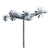 Windspiel Aus Metall, Windmuehle Fuer Draussen, Gartendekorationen FüR Draussen, Magic Metal Kinetic Sculpture, füR Outdoor Garten Terrasse Rasen Patio Landschaft Dekoration