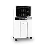 oneConcept Luftkühler, 3-in-1: Luftkühler, Ventilator & Luftbefeuchter, 6L Wassertank, 3 Stufen, 65W, 360m³/h, 2 Kühlakkus, Klimagerät ohne Abluftschlauch, Klimagerät Mobil & Sehr Leise, Elfenbein