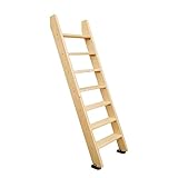 Nur Etagenbettleiter Holz-Doppelbett-Leiter, 49.2/59/69 Zoll hoher Rutschfester Dachboden Bett/Schlafzimmer Drehmaschine für sichere Treppen mit Montagehalter (Size : 59in/150cm/5steps)