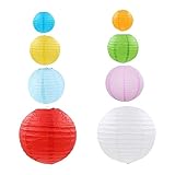 DOITOOL 8 Stück Mehrfarbige Papierlaternen Wabendekor Chinesische Laternen Chinesische Deko Party-Hängedekorationen Japanische Laterne Hochzeitsdeko Kreative Papierlaterne Runde