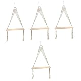 Garneck Gobelinregal Zum Aufhängen Wanddekoration Bohemian-Wandteppich Wandregale 4 Stück Hängeregale Quaste Schwebendes Regal Dekorative Regale Für Die Wand Haushalt