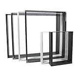 Natural Goods Berlin 2X TISCHKUFEN/-Gestell | Schwarz, Industrial & Weiß | alle Größen | Rückenlehnenhalter DIY Esstisch, Schreibtisch, Couchtisch, Bank | einfache Montage (70 * 72 schwarz)