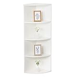 Eckregal 110 x 33 x 33 cm weiß – Standregal Wandregal Wohnzimmer RICOO WM058-WM