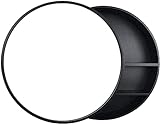 GagalU Runder Spiegelschrank für Badezimmer, Holz, Kosmetikspiegel mit Spiegelschrank, 2 in 1, Mode und Einfachheit, einzigartiger Stil, Walnussfarbe, 50 cm