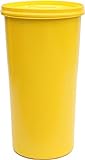 Will-Jeder Mülleimer 60l mit geruchsdichtem Deckel (Gelb), Gelber Sack Ständer, Made in Germany, Müllsackständer ermöglicht rissfreie Säcke