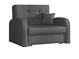 Mirjan24 Schlafsofa Viva Gold I mit Bettkasten, einsitzer Polstersofa mit Schlaffunktion inkl. Kissen, Bettsofa, Farbauswahl, Wohnlandschaft (Kronos 22)