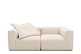 DOMO. collection Malia Modulsofa, 2 Sitzer bestehend aus Zwei Polsterecken, 2 Couch, Sofa, Modul, beige, 216 x 108 cm
