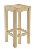 Erst-Holz® Barhocker Kiefer Massivholz Tresenhocker wählbar in 60cm oder 80cm 90.71-44-45, Länge:60 cm