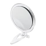 Beatifufu Spiegel Mit Doppeltem Seitengriff Taschenlupe Tragbarer Make-Up-Spiegel Reise-Kosmetikspiegel Stand-Up-Spiegel Schminktisch-Spiegel Stehender Make-Up-Spiegel Zarter