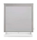 Blindecor Ara | Lichtdurchlässiges Rollo | Silbergrau | 160 x 175 cm (BxH) | Stoffgröße 157 x 170 cm | Rollos für fenster