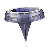 Toddmomy 8 Rasenlampen Für Den Außenbereich Solarleuchten Bodensteckleuchte Dekorative Lichter Für Den Garten Landschaftslampe Schwarzes Abs Hohe Helligkeit Steckleuchte Für Den
