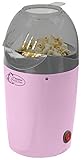 Bestron Heißluft-Popcornmaschine für bis zu 50 g Popcornmais, Popcornmaker für Popcorn in 2 Minuten, fettfreie Zubereitung, 1200 Watt, Farbe: Rosa