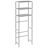vidaXL Toilettenregal 3-stufig Waschmaschinenregal Badezimmer Bad WC Allzweck Stand Regal Badregal Überbauregal WC-Regal Silbern 53x28x169cm