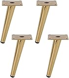 FIAVUS 4 Stück konischer Edelstahl, Sofa, Nachttisch, Möbelbeine, Couchtisch, Möbelbeine, TV-Schrank, DIY-Teile, Unterstützung. fangdanwang