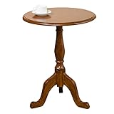 Couchtisch, Runder Beistelltisch Vintage Holz Wohnzimmertische Sofa Endtisch Für Kaffee, Snacks - Robuster Und Langlebiger Nachttisch Für Schlafzimmer Oder Büro Ei(Size:50*50*66cm,Color:hell Nussbaum)