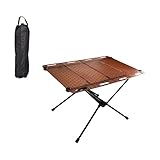 perfk Klappbarer Campingtisch, Camping-Schreibtisch mit Loch zum Aufhängen, Faltbarer Outdoor-Tisch, Strandtisch, für Rucksacktouren, Hinterhofwanderungen, Orange Rot