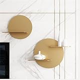 BybAgs Shelfe 2 Stück Wandregal Restaurant Cafe 3D Metal Wall Decoration Rack Home Wohnzimmer Tv -Hintergrundunterstützung (Farbe: Eine Größe/a/Wie Das Bild Zeigt
