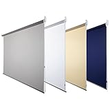 Fensterdecor Sichtschutz-Rollo mit & ohne Bohren 120 x 180 cm in Grau I Sichtschutz Fenster I Fensterrollo innen mit & ohne Bohren mit flexiblem Seitenzug I lichtdurchlässig & Blickdicht