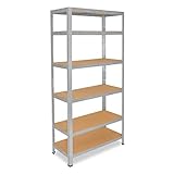 shelfplaza® 230x60x45cm Home Schwerlastregal verzinkt/Metallregal mit 6 Böden/Kellerregal Metall, Garagenregal, Werkstattregal oder Regal Lagerregal/Steckregal Metall mit 145kg Tragkraft