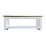 Amazon-Marke - Movian Couchtisch mit Ablagefach, 105 x 47 x 40,5 cm, Weiß