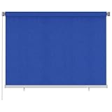 Außenrollo, YUMENG Verdunklungsrollo, Rollo Verdunkelung, Klemmrollo, Sonnenschutzrollo, Fenster Verdunkelung, Roller Vorhang, 200x140 cm Blau HDPE