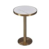 Moderner runder Bartisch mit hohen Beinen, Marmor-Cocktailtisch, langlebiger Metallrahmen, stabiles Metallgehäuse, geeignet für Wohnzimmer, Küche, Café