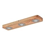 Lindby LED Deckenlampe 'Mikari' (Modern) aus Holz u.a. für Wohnzimmer & Esszimmer (3 flammig,) - Deckenleuchte, Lampe, Wohnzimmerlampe