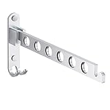 CCACHE Tragbarer Kleiderbügel, Faltbarer Wäscheständer, Badetuchhalter, Wäscheständer, Wäscheständer, Wandtrockner, Badezimmer, Balkon (Farbe: Silber) (Silber)