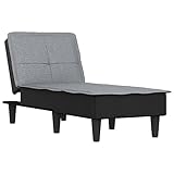 vidaXL Chaiselongue Stoff hellgrau