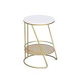 Wohnzimmer-beistelltische, Couchtisch Mit Holzplatte Und Offenem Fach, Höhe 52 Cm, Nachttisch, Schlichter Klassiker(Size:40 * 52CM,Color:Weiß)