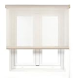 Blindecor Belmont, Raffrollo, lichtdurchlässig, Beige, 180 x 180 cm (Breite x Höhe)