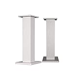 BTZHY Lautsprecherständer,Hölzerner Lautsprecherständer, 2er-Pack, ausgehöhlte Säule, optionale Sandfüllung, Tuning, Erhöhung der Stabilität, weiß